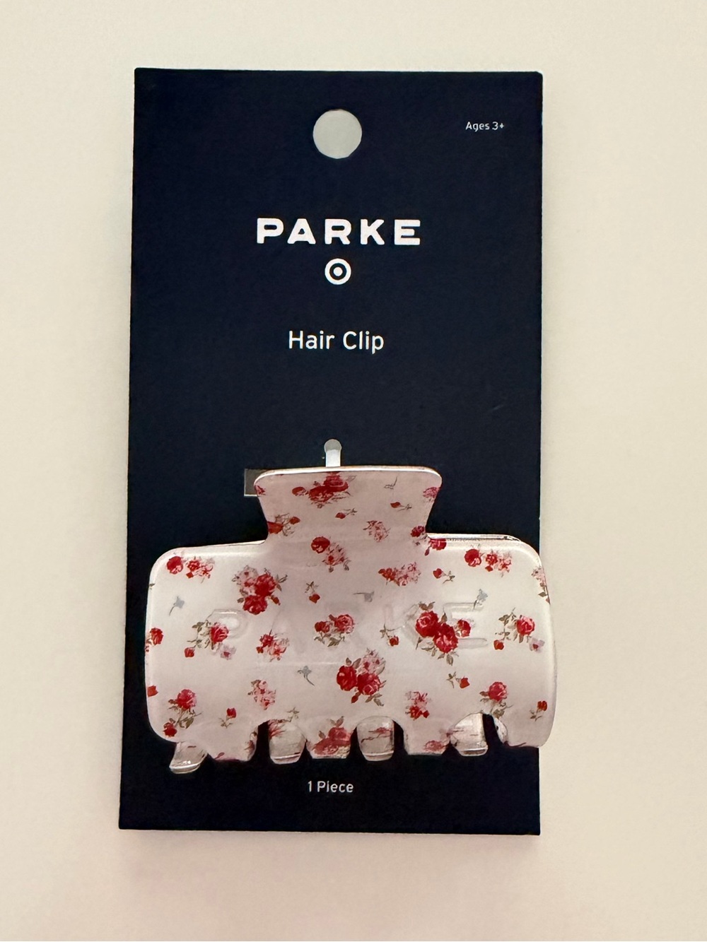 Parke x Target Cream Floral Claw Clip 
NWT